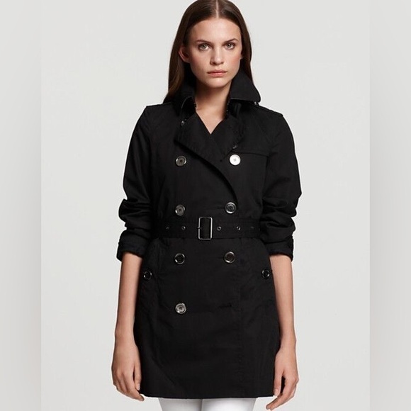Burberry Brit Black Rain Coat - Picture 2 of 10